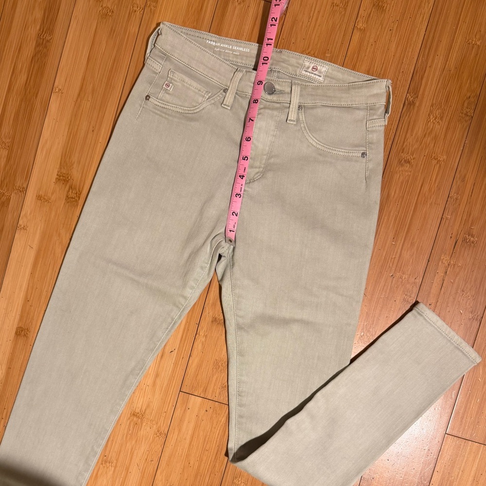 NWT AG Farrah High Rise Seamless Ankle Jeans in Sulfur Natural Agave Size 25 - Picture 11 of 13